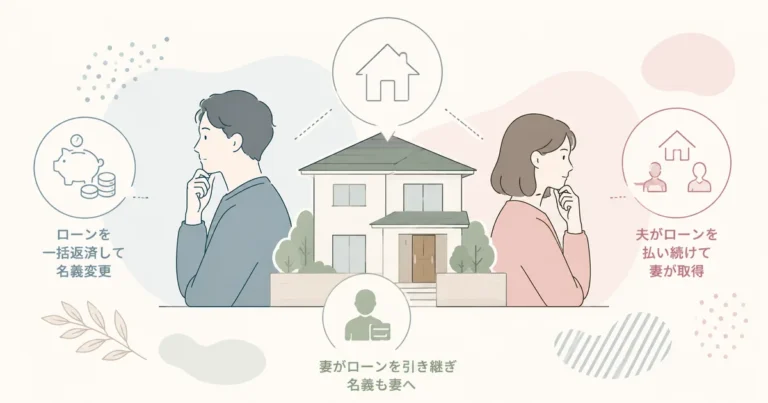離婚時の住宅ローンと持ち家の名義：パターン別、処理方法3選